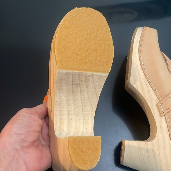 Sandgrens Venice Ecru Fringed Mules Clogs Size 39 US 8/8.5 - Picture 13 of 16